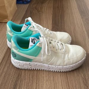 Blue & white Nike Air shoes